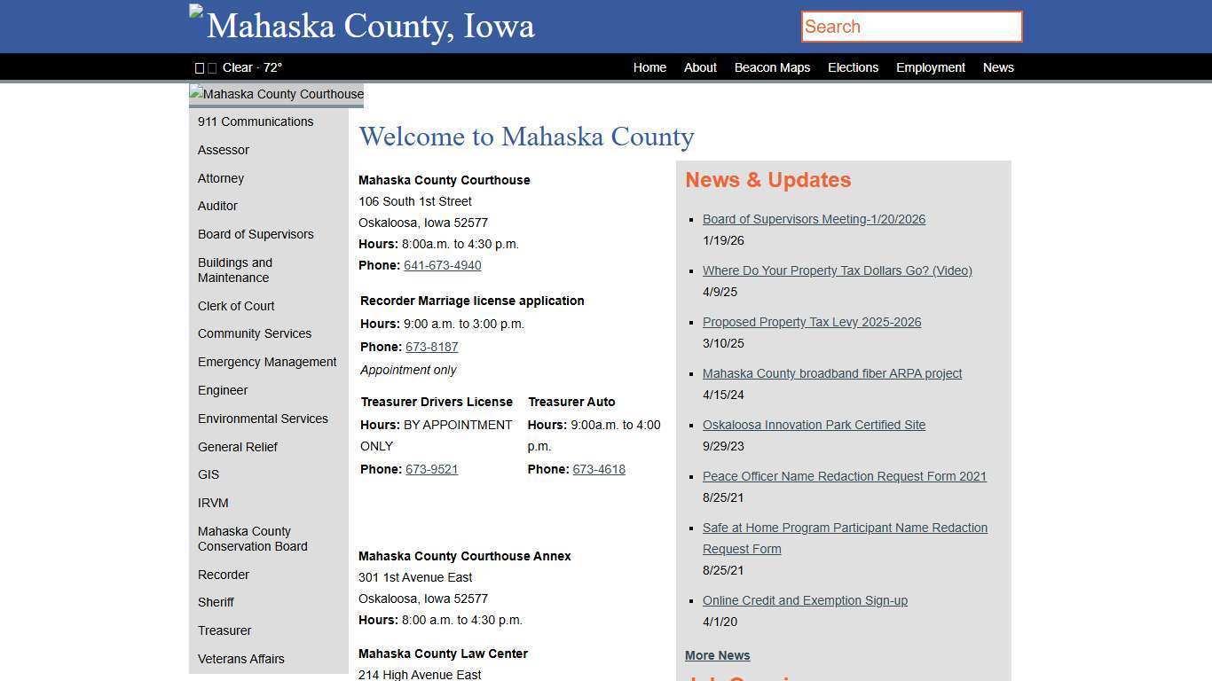 Welcome to Mahaska County, Iowa | mahaskacountyia.gov